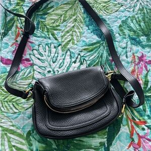 Tom Ford Jennifer Mini in blk leather.Authentication card included